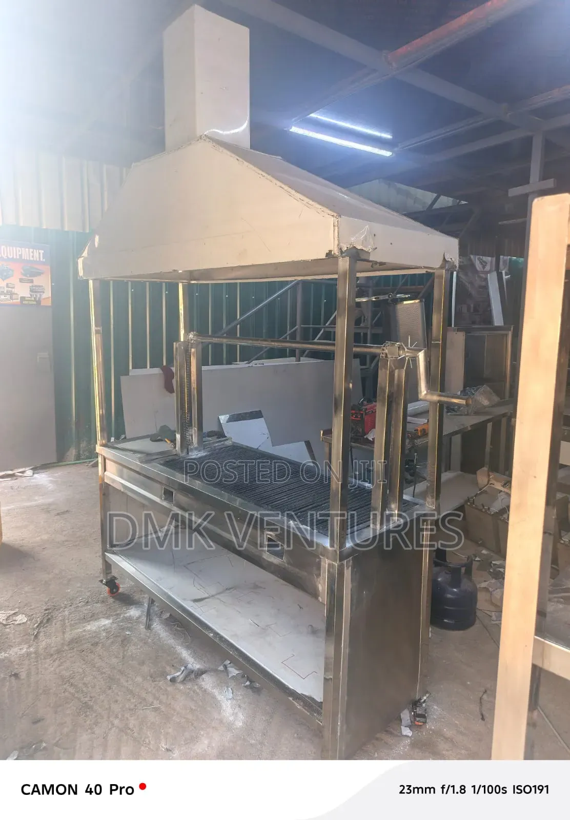 Full Structure Stainless Choma Grill/Jiko With a Chimney