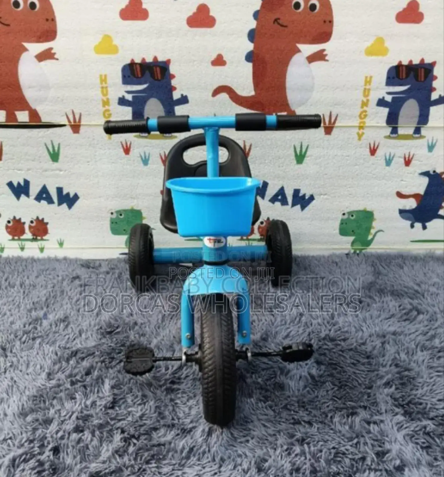 Colour Light Blue Kids Tricycle. With Wheels