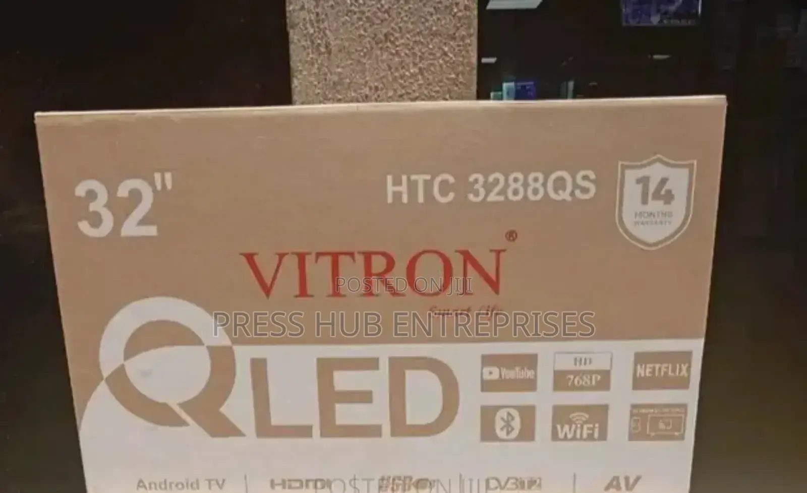 Vitron 32-Inch Qled Smart Android Frameless Tv,*