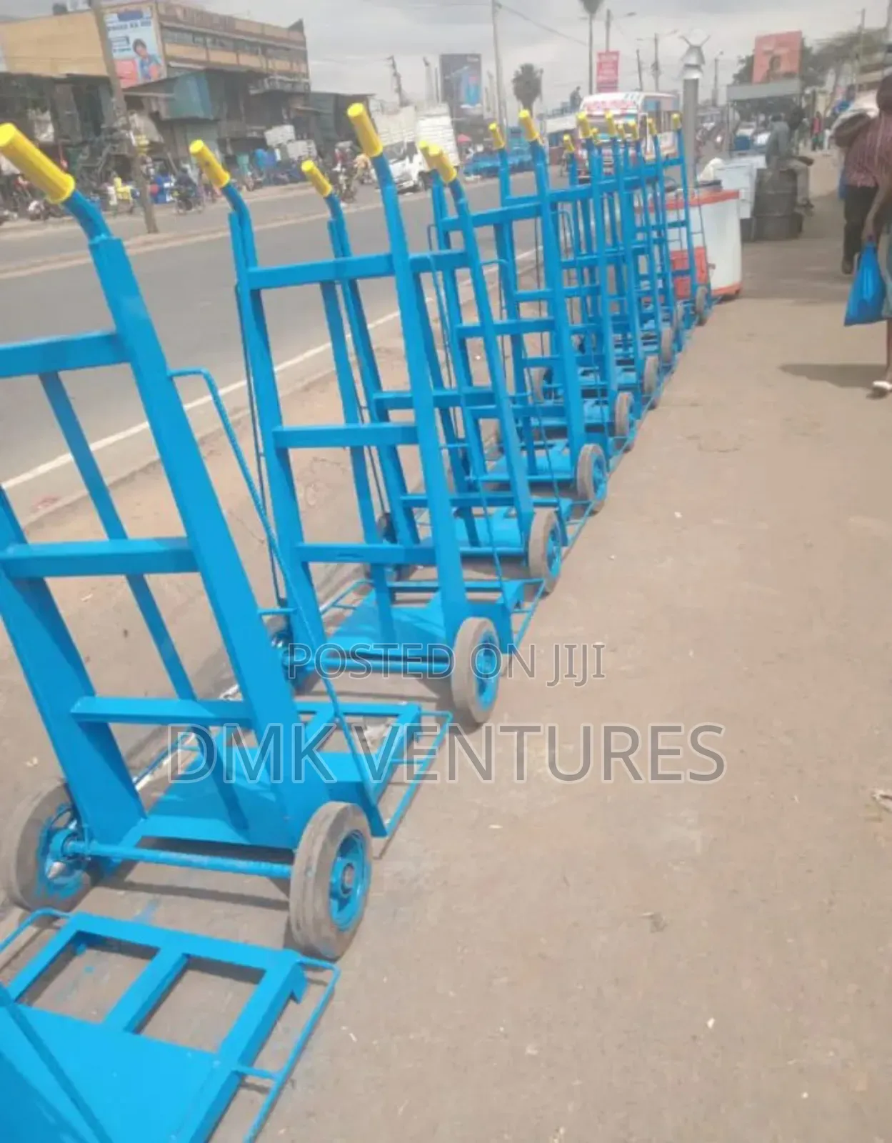 Blue Optimized Luggage Trolley
