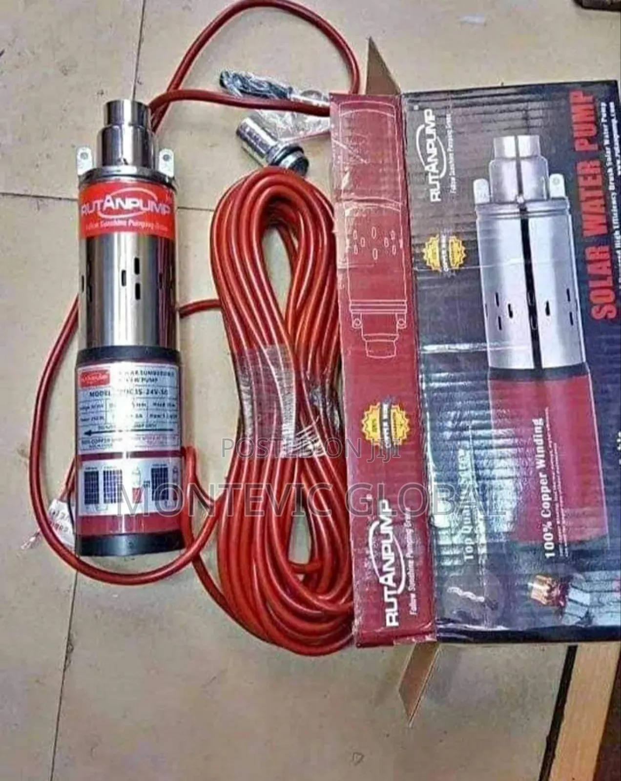 24v Solar Rutan Surbmersible Water Pump