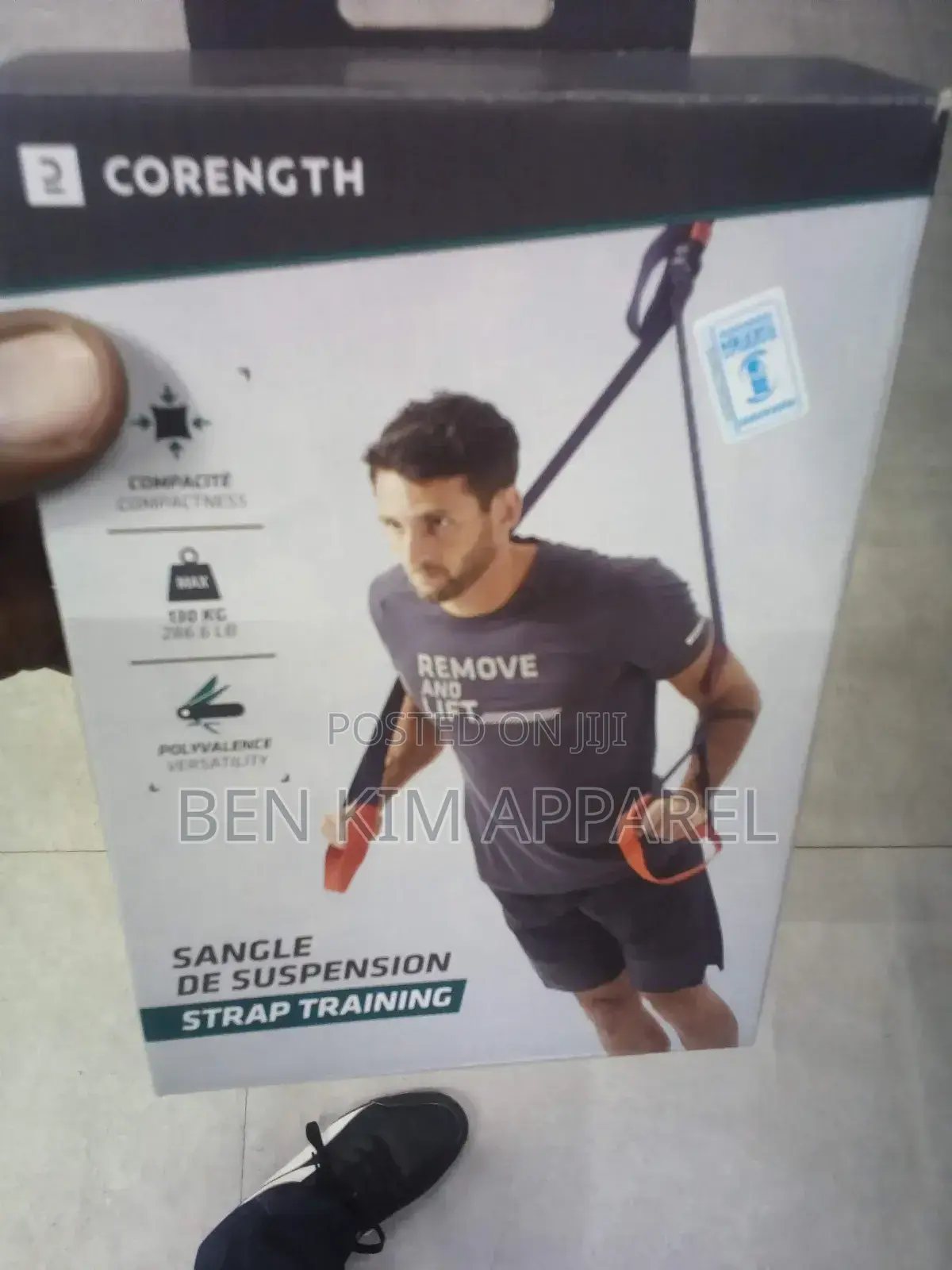 Suspended Straps Training Kit With Bag 1kg, 60 to 170cms Adjustable.