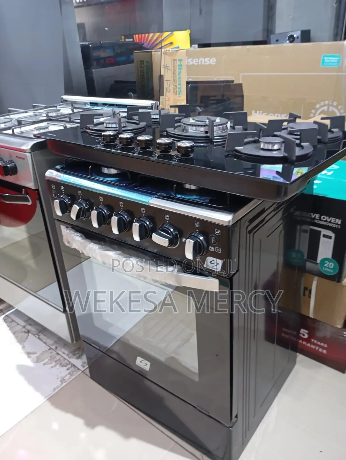 Hisense Hf631gees 3 Burners Gas 1 Electric Stove 60 Cm