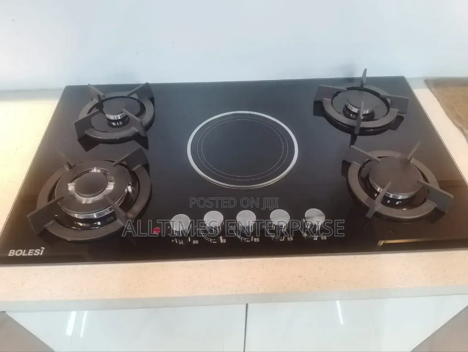 Bolesi Hob 4 Gas Burners+1 Infrared Gas Sensor and Wok Burner