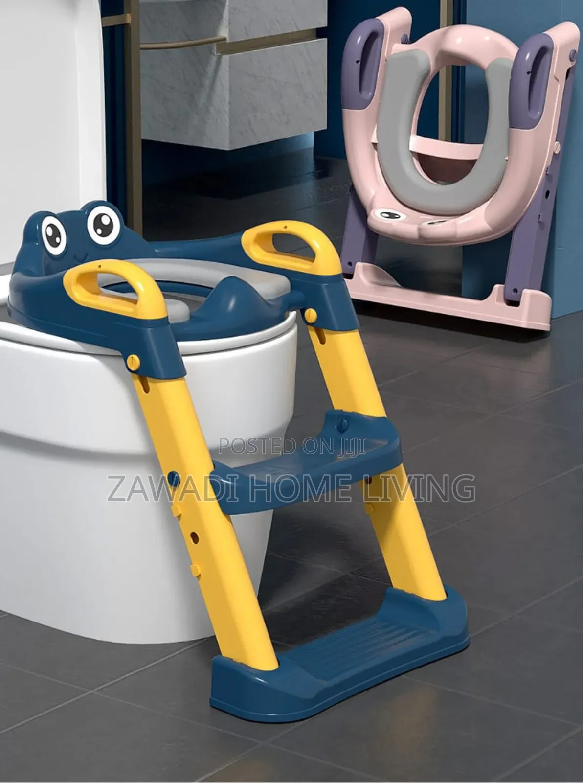 Kids Training Toilet Ladder Seat With PVC Cushion