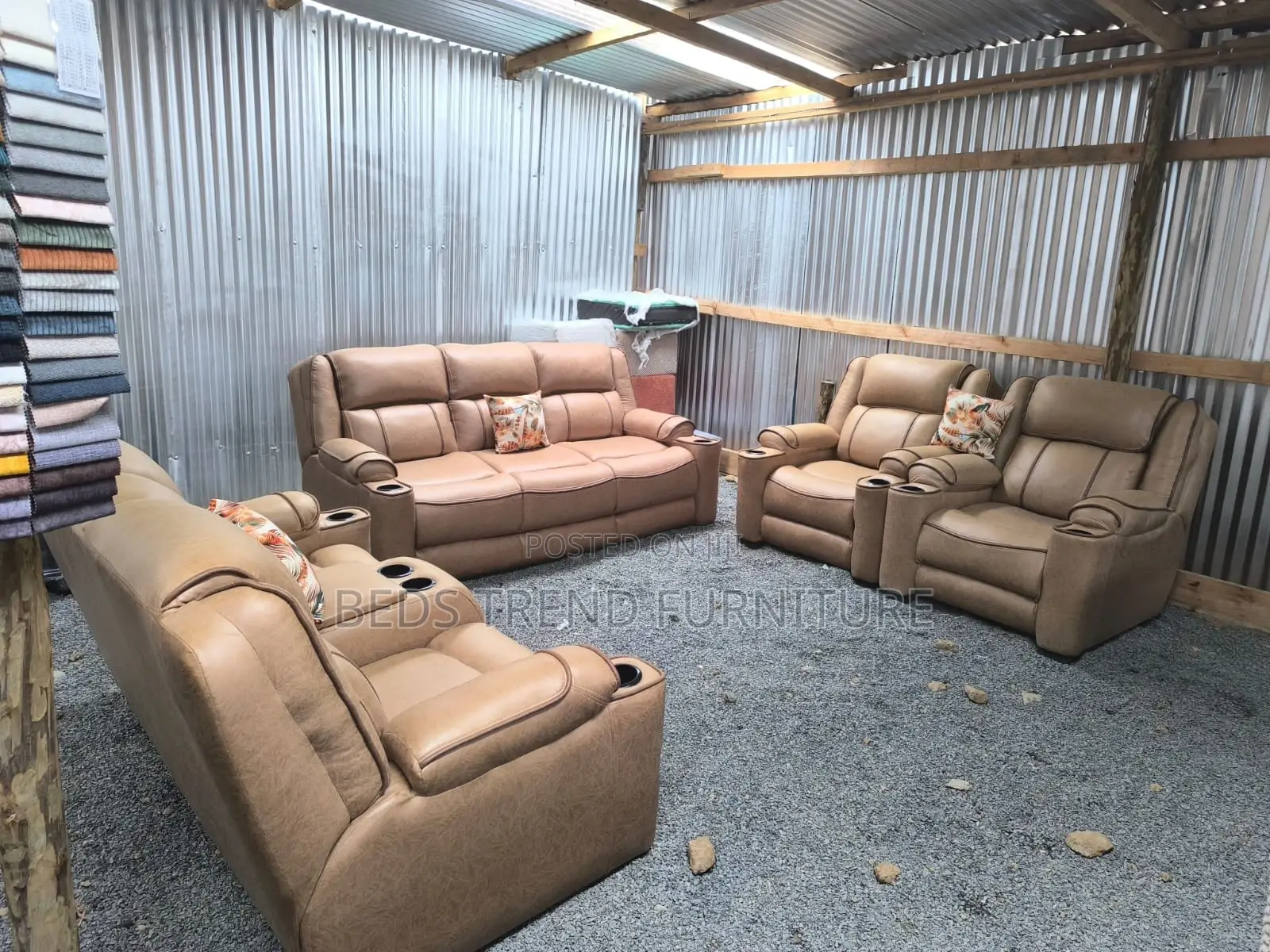 Poised Moody 7 Seater Semi Recliner Sofa
