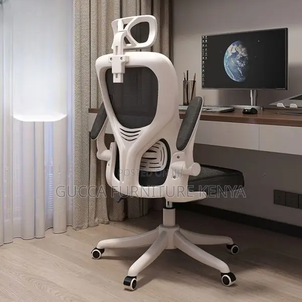 Ergonomic White Mesh Office Desk Chair