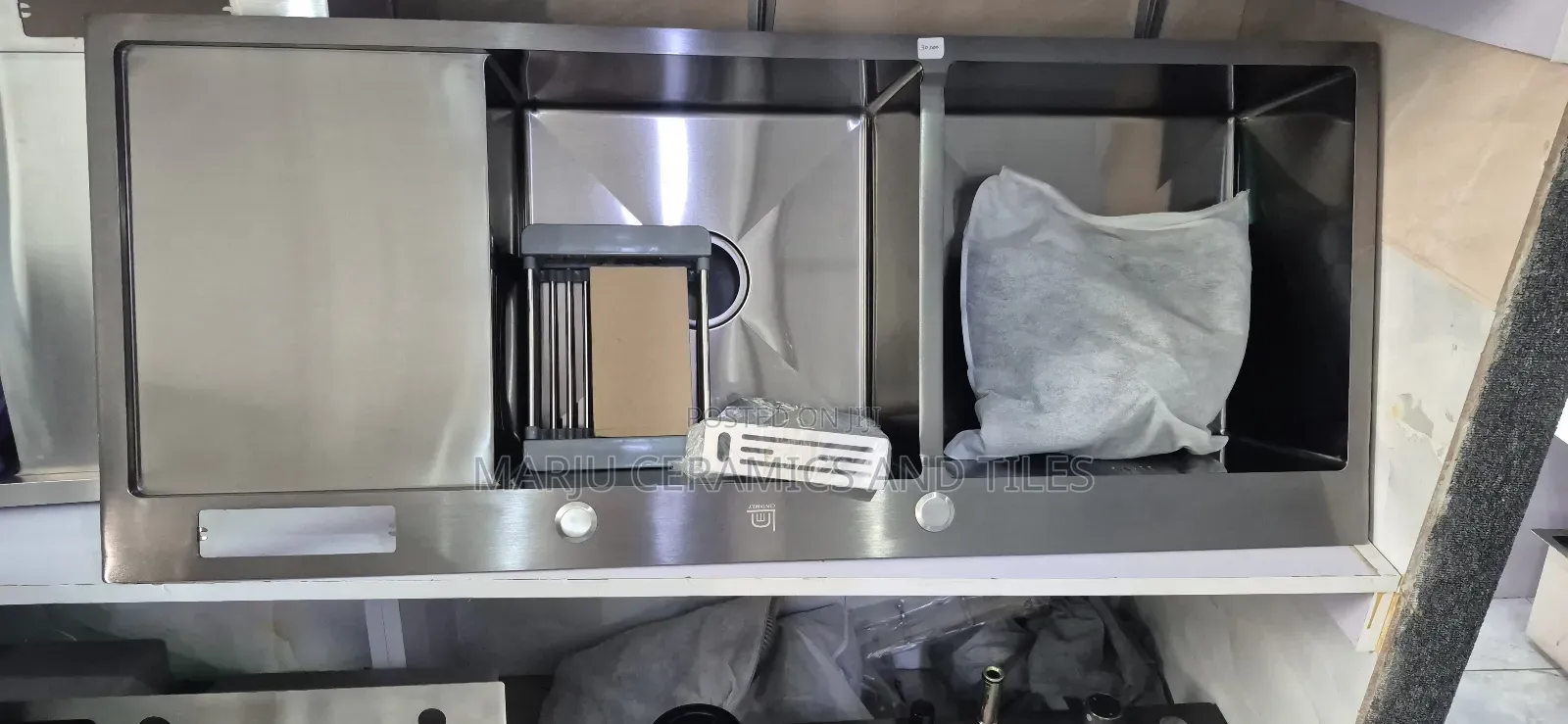 Modern Double Bowl Single Drain Sink