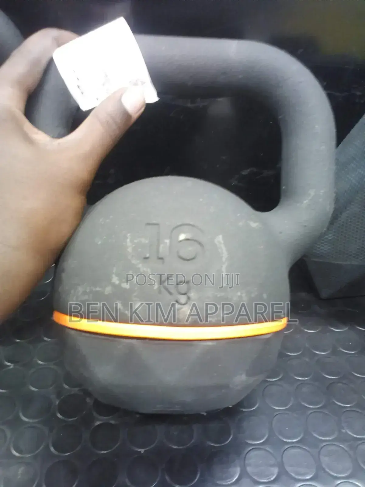 16kgs Cast Iron European High Quality Kettlebell Rubber Base