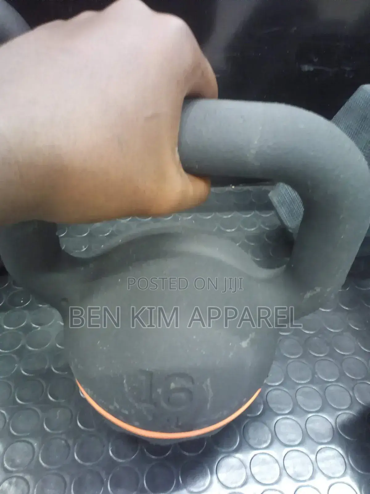 16kgs Cast Iron European High Quality Kettlebell Rubber Base
