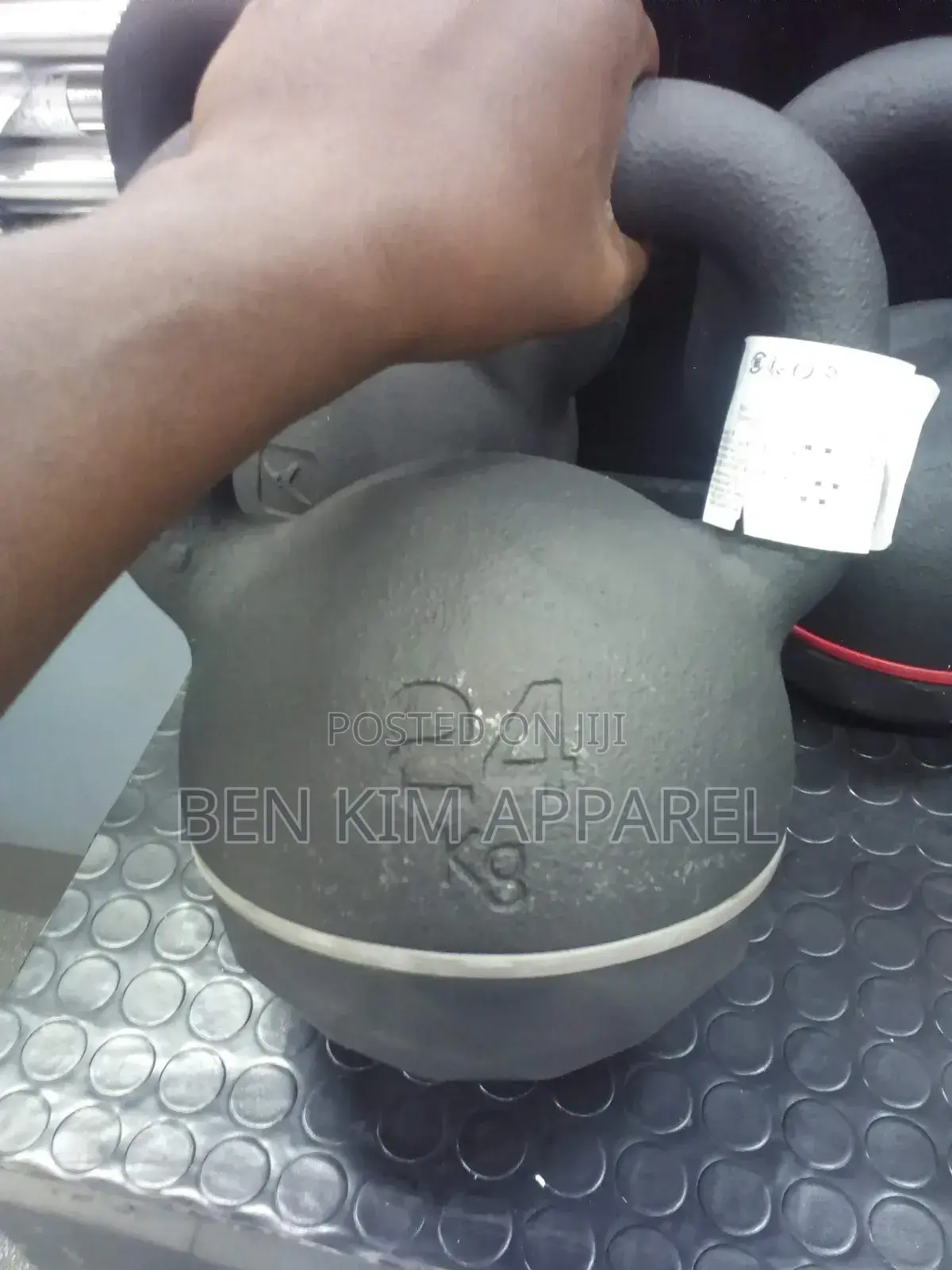 24kgs Cast Iron With Rubber Base Single Kettlebell