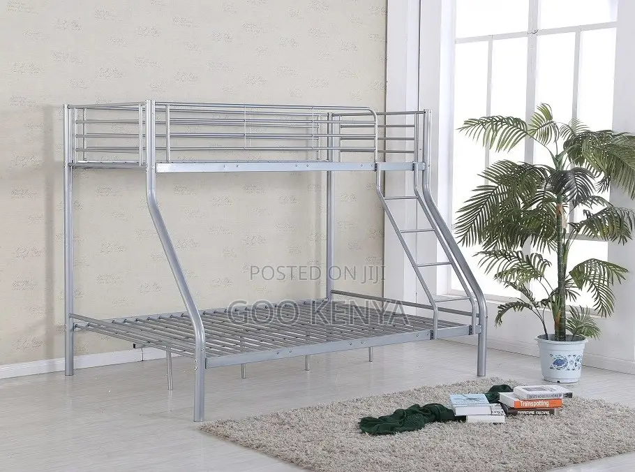Home Bed; Modern Metal Frame Kids’ Bunk Bed