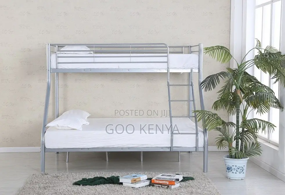 Home Bed; Modern Metal Frame Kids’ Bunk Bed