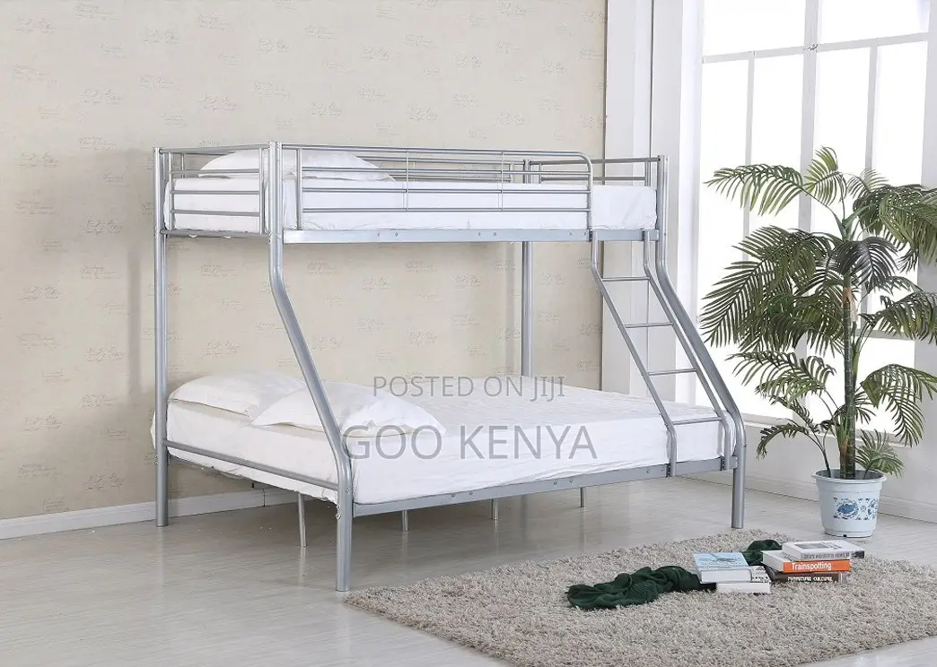 Home Bed; Modern Metal Frame Kids’ Bunk Bed