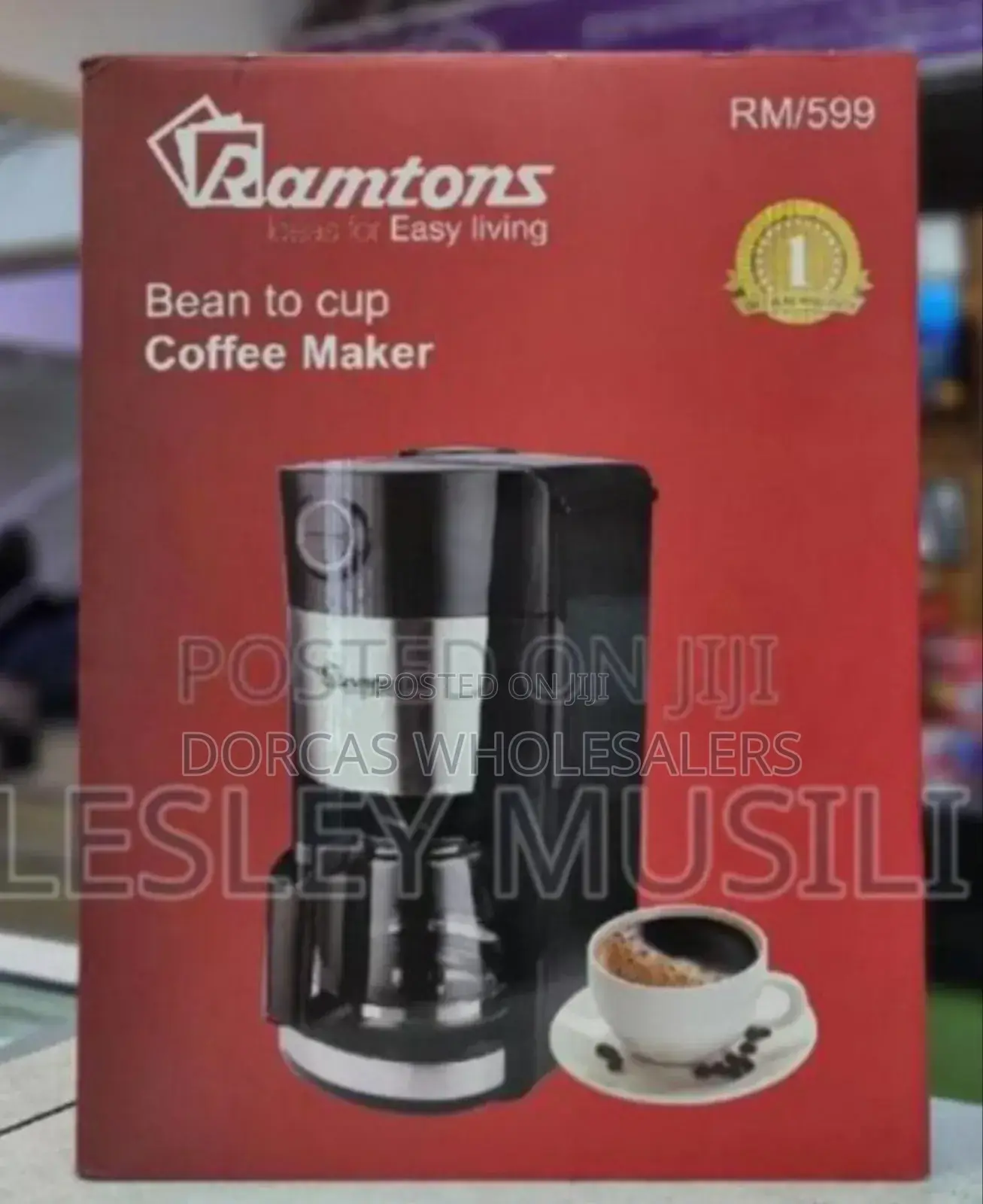 Colour Black. Ramtons Coffee Maker. Complete Set
