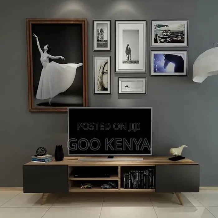 Home Tv Cabinet; Compact Tv Cabinet With Storage Compartments