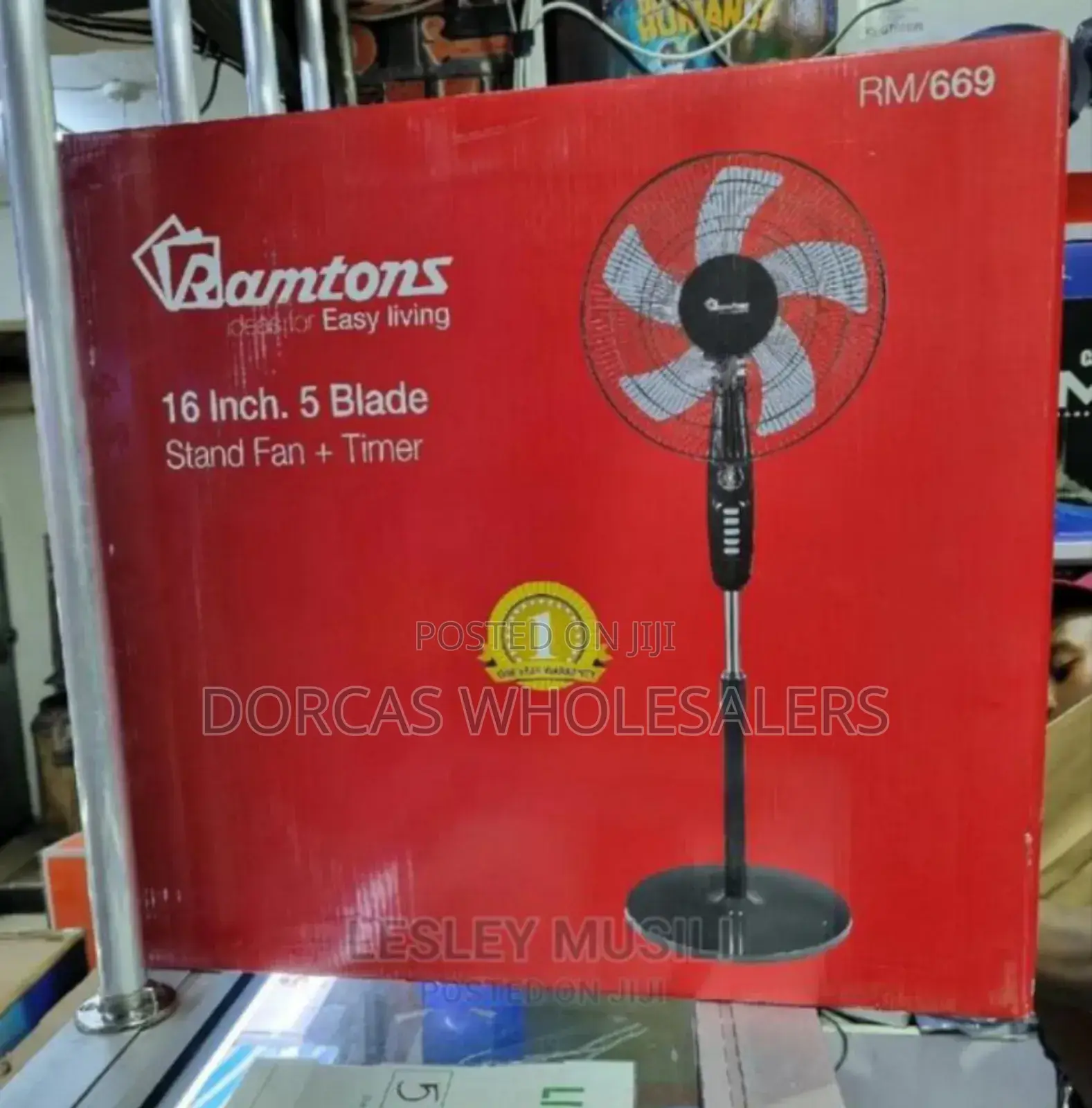 Assembled Ramtons 16inch Stand Fan. Assembled