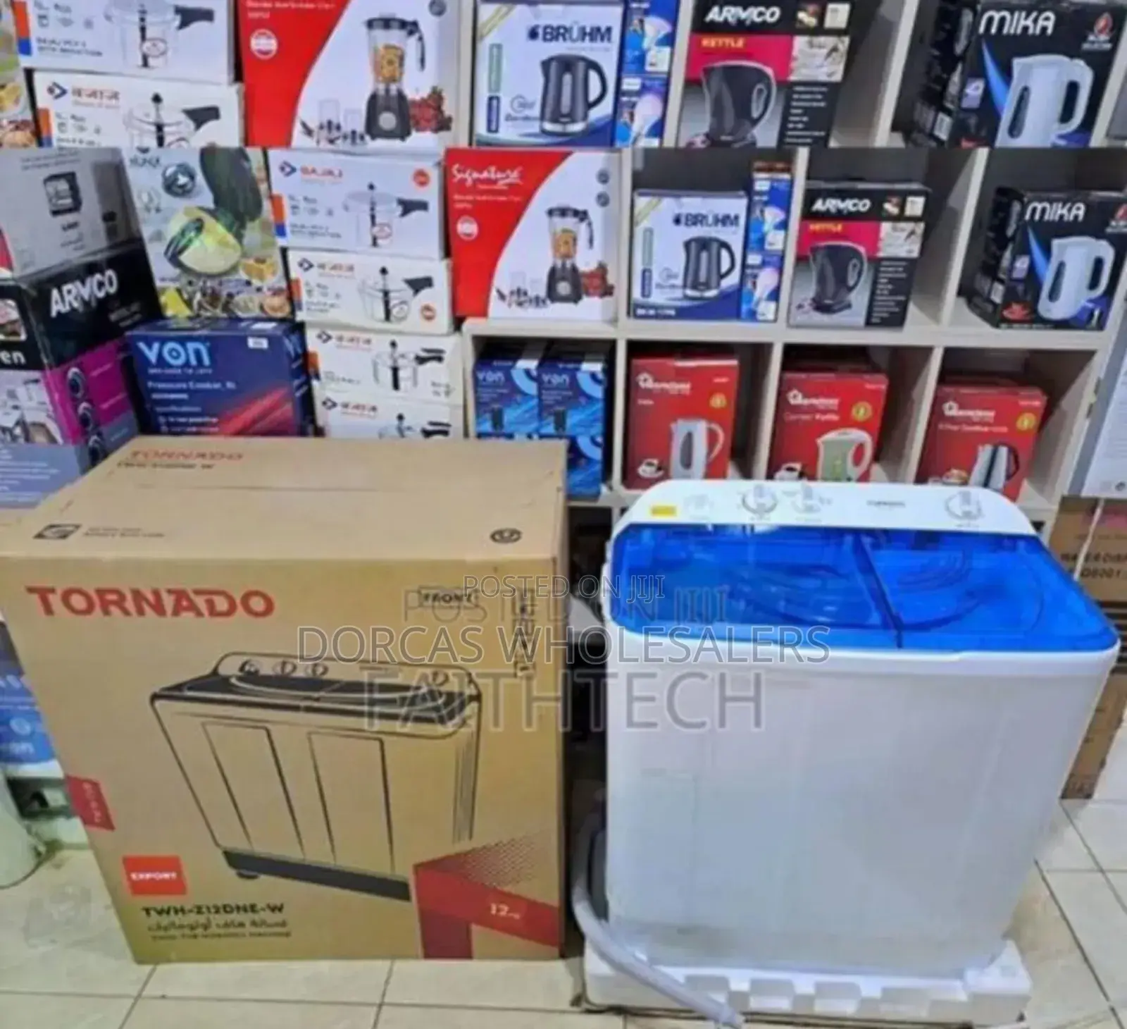Colour White New. 12kgs Tornado Washing Machine