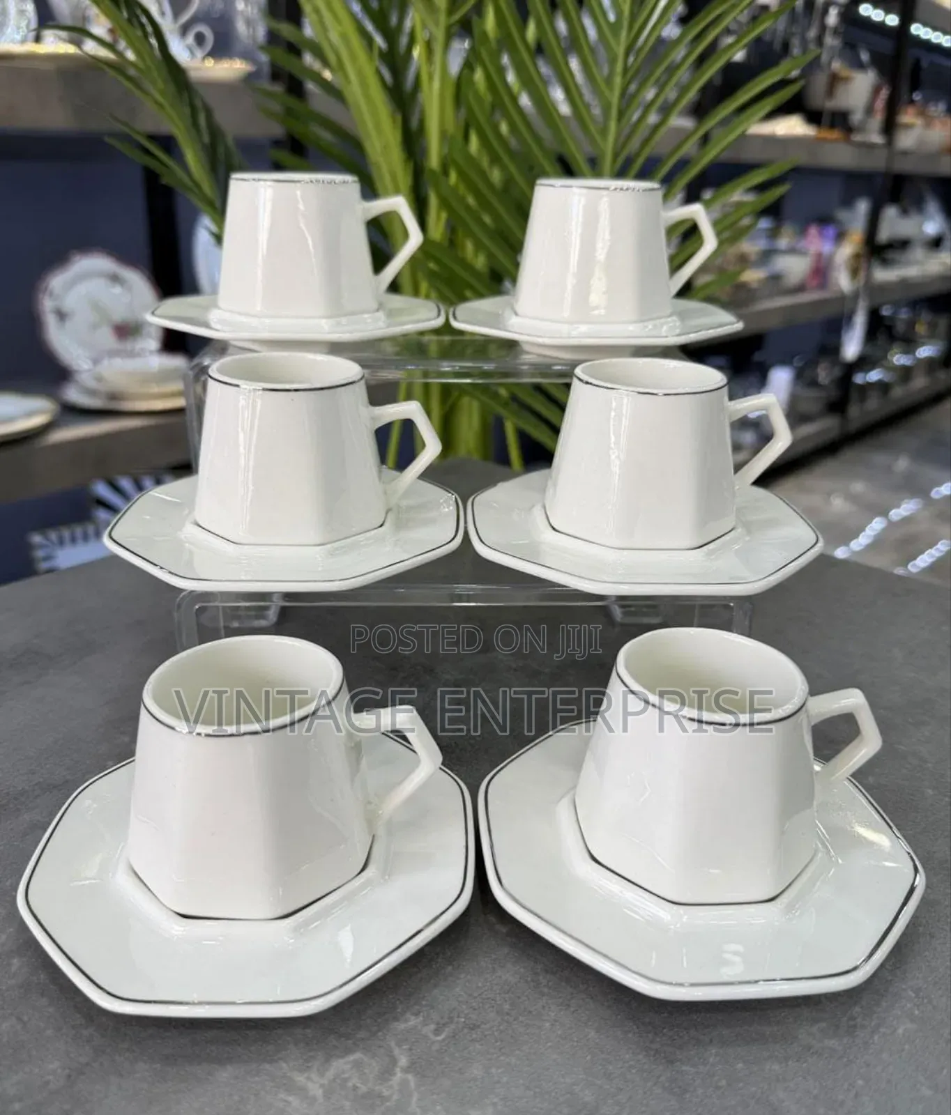 12pc Cup Saucer in Gift Box Now Available in 7 Themes