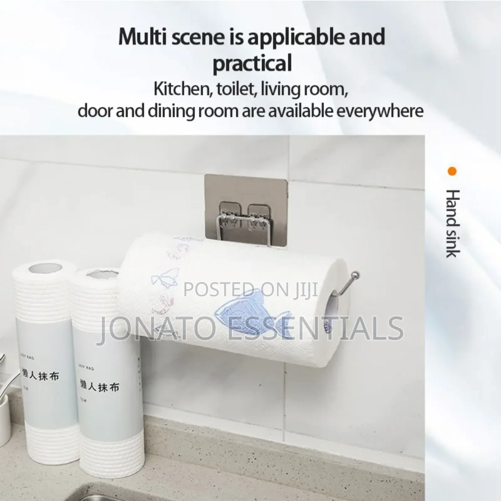 Wall Mounted Stainless Steel Kitchen Paper Towel Bag Holder