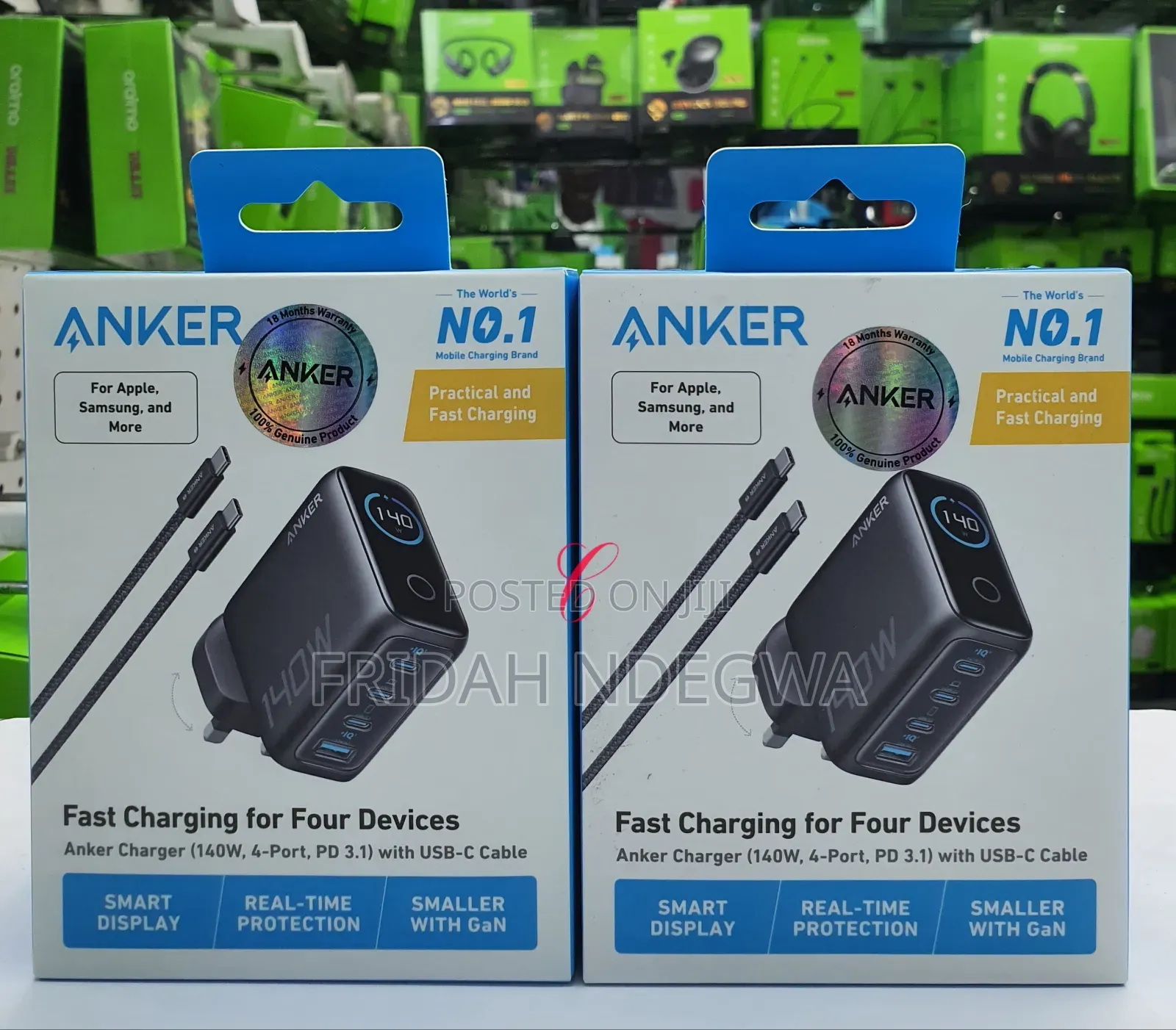 Anker Charger *140w 4-Port* Pd 3.1 With Usb C Cable