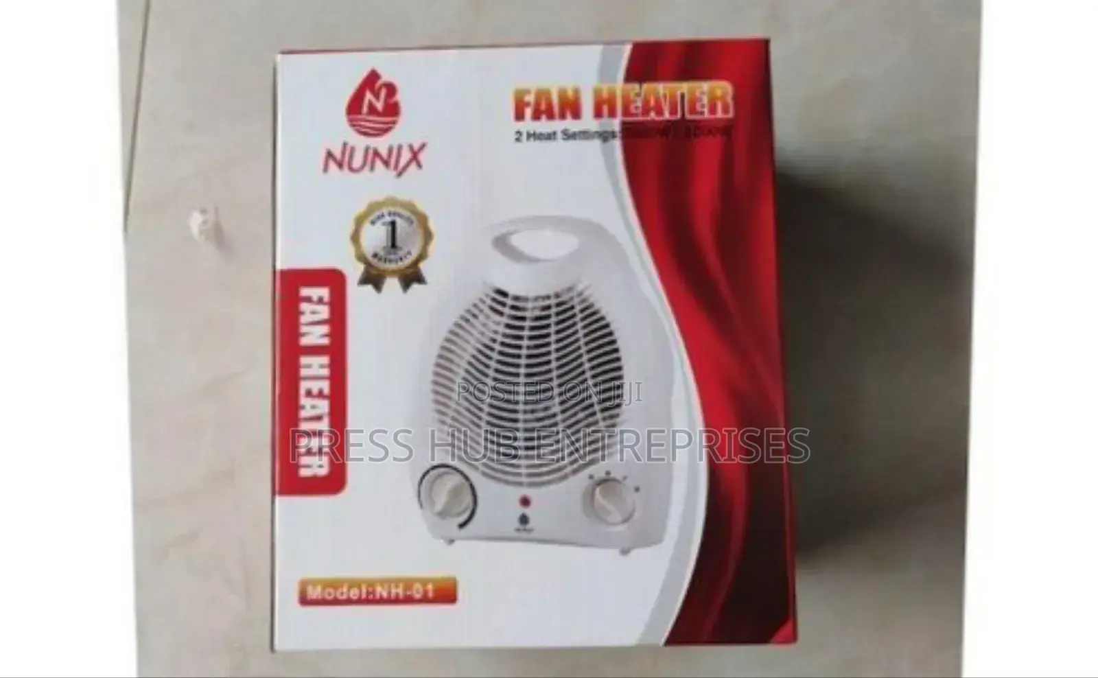 Nunix Portable Fan Heater. *