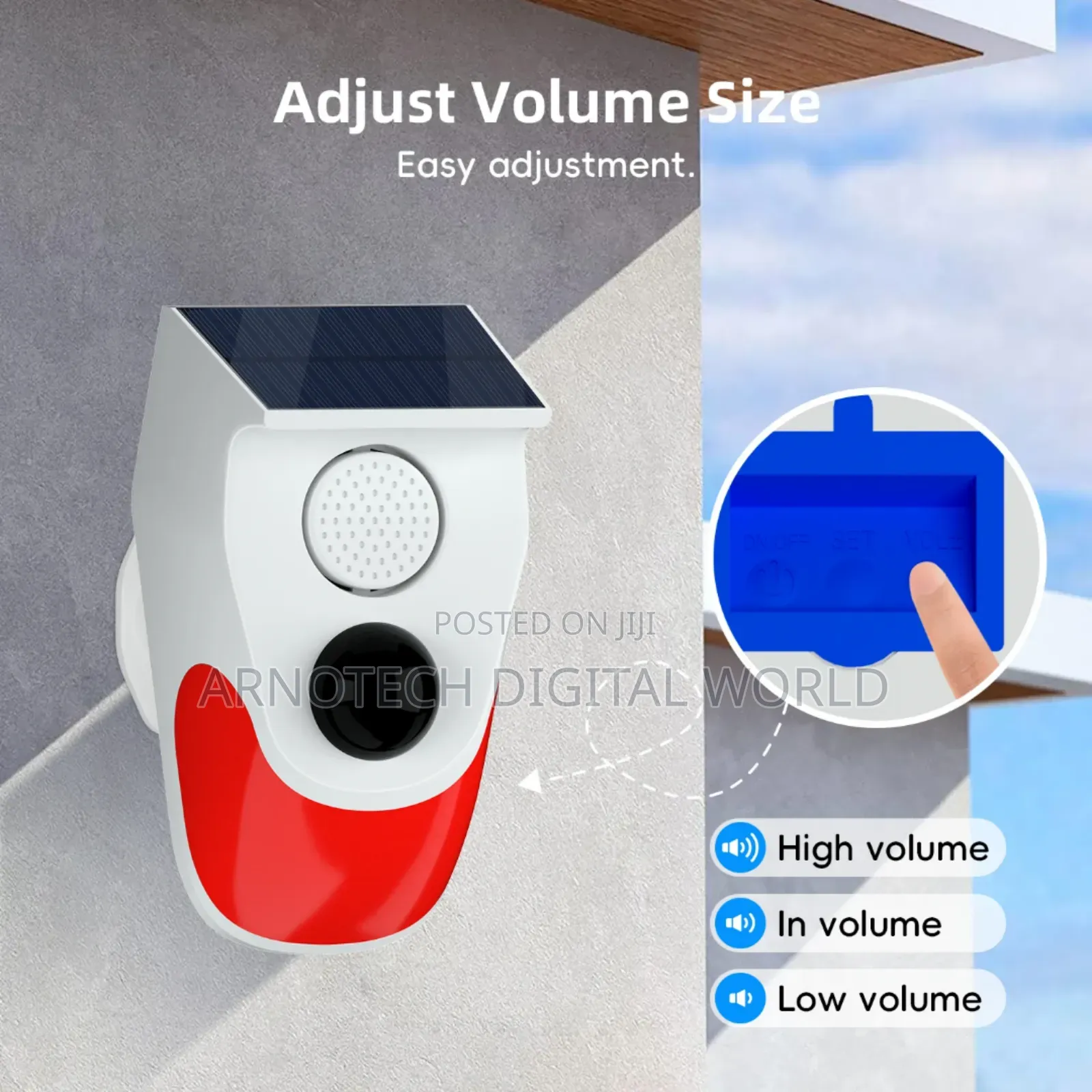 Solar Powered Alarm Siren Wireless Infrared Motion Sensor Detector