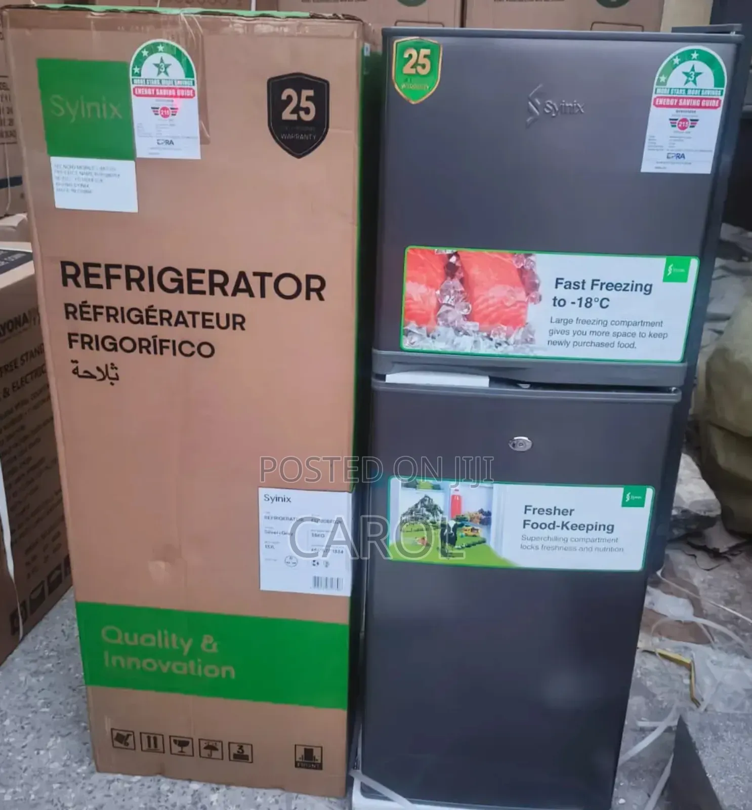 Affordable Syinix 137 Litres Double Door Refrigerator Available