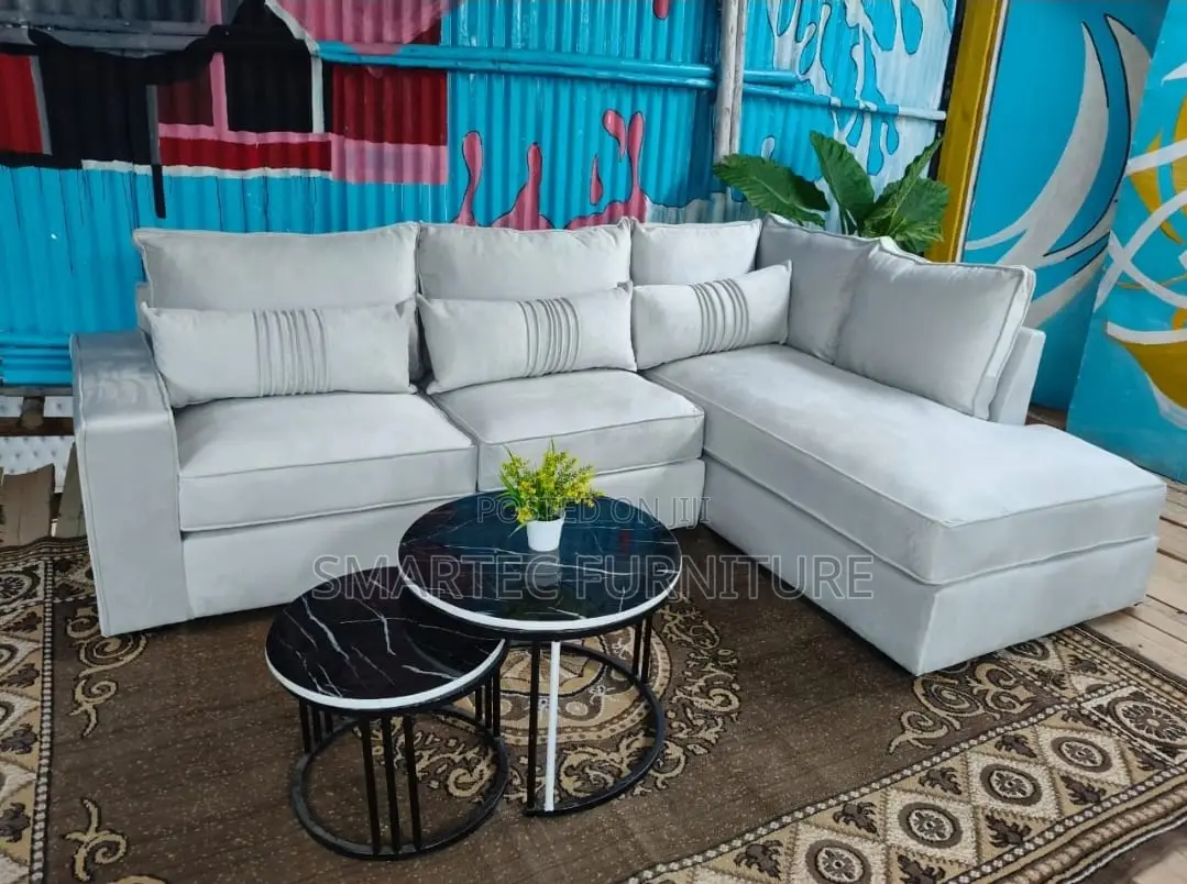 Artificial Cushy 6 Seater L Sofa