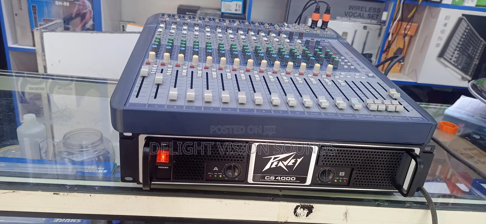 Powered Mixer 16ch and Power Amp
