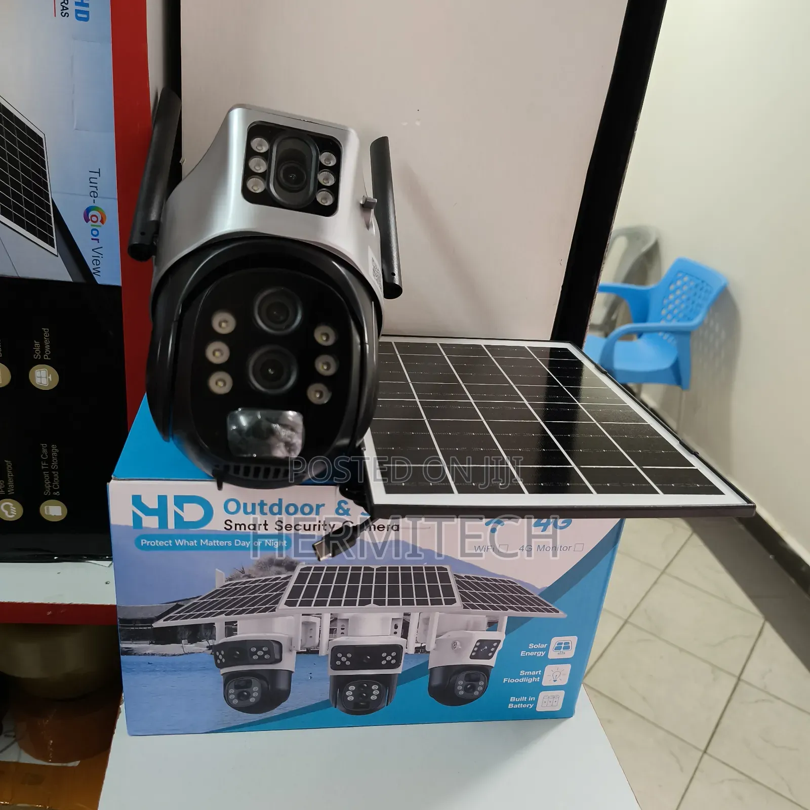 2 Lens 4g Surveillance Solar Powered PTZ 10x Zoom CCTV