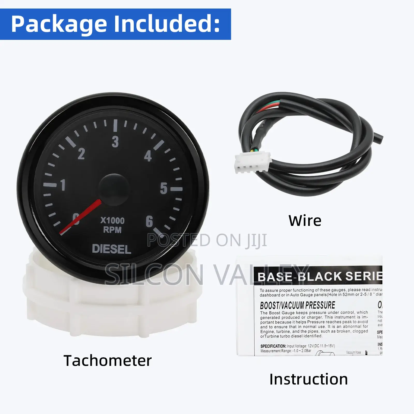 RPM Tachometer Gauge for 1-20 Cylinder Diesel Motor Engine