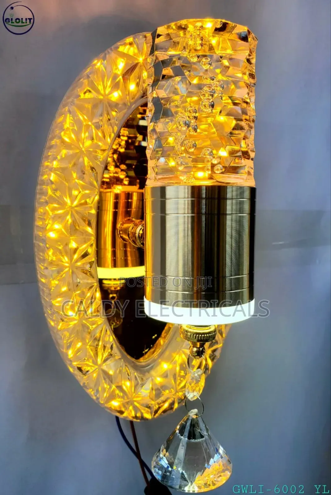 Vintage Modern Crystal Led Wall Bracket Fw2k