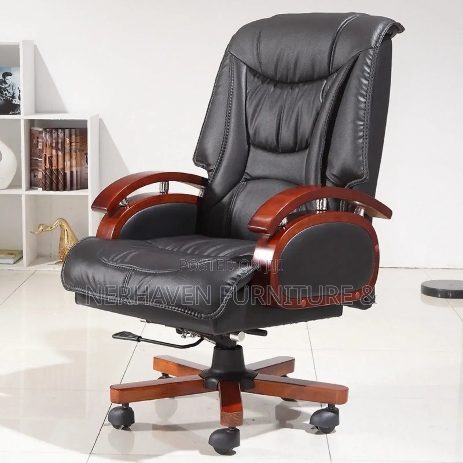 High-Back Ceo Office Chair With Adjustable Recline
