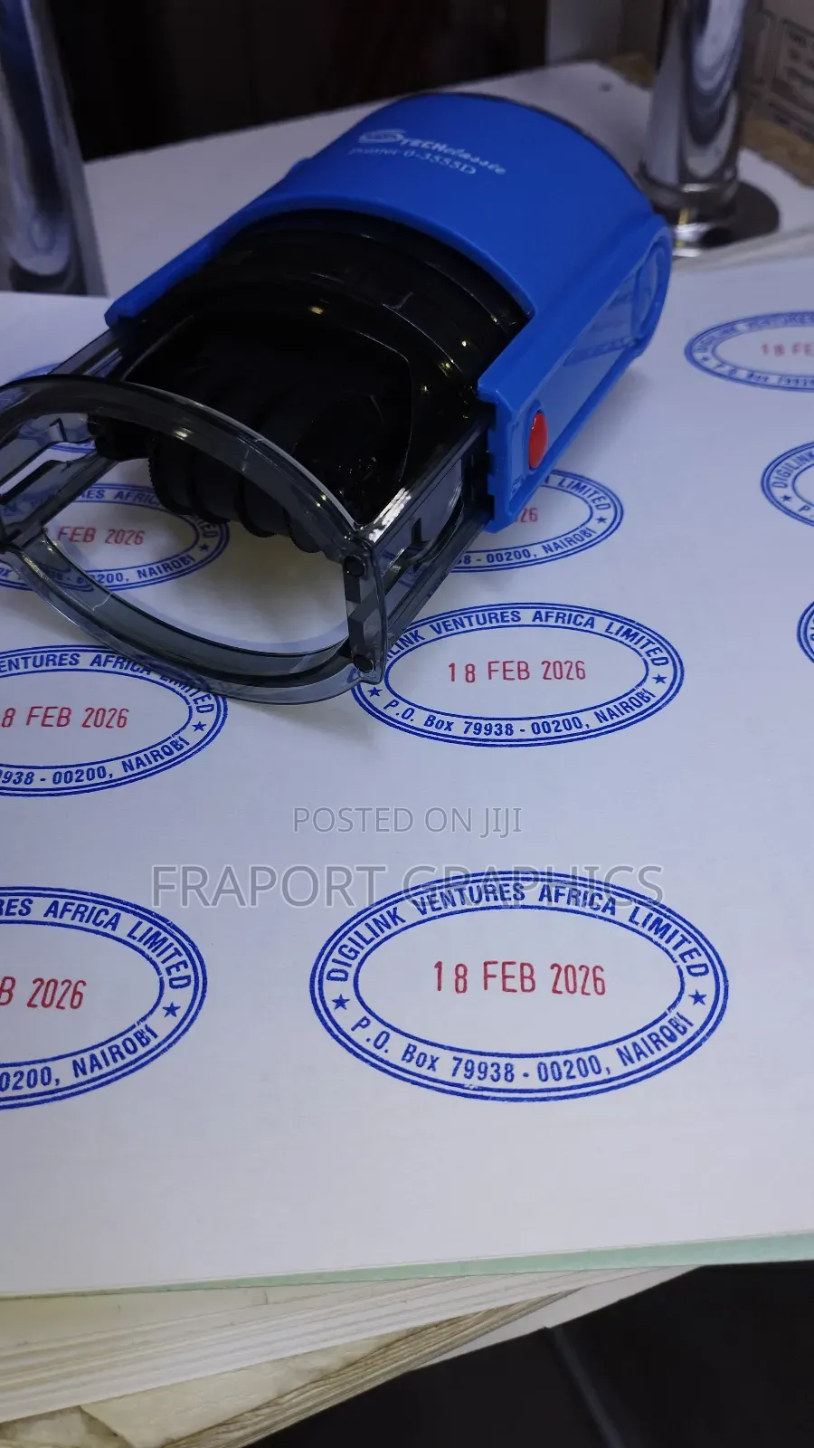 Tech Classic Self Inking Rubber Stamp With Adjustable Dates