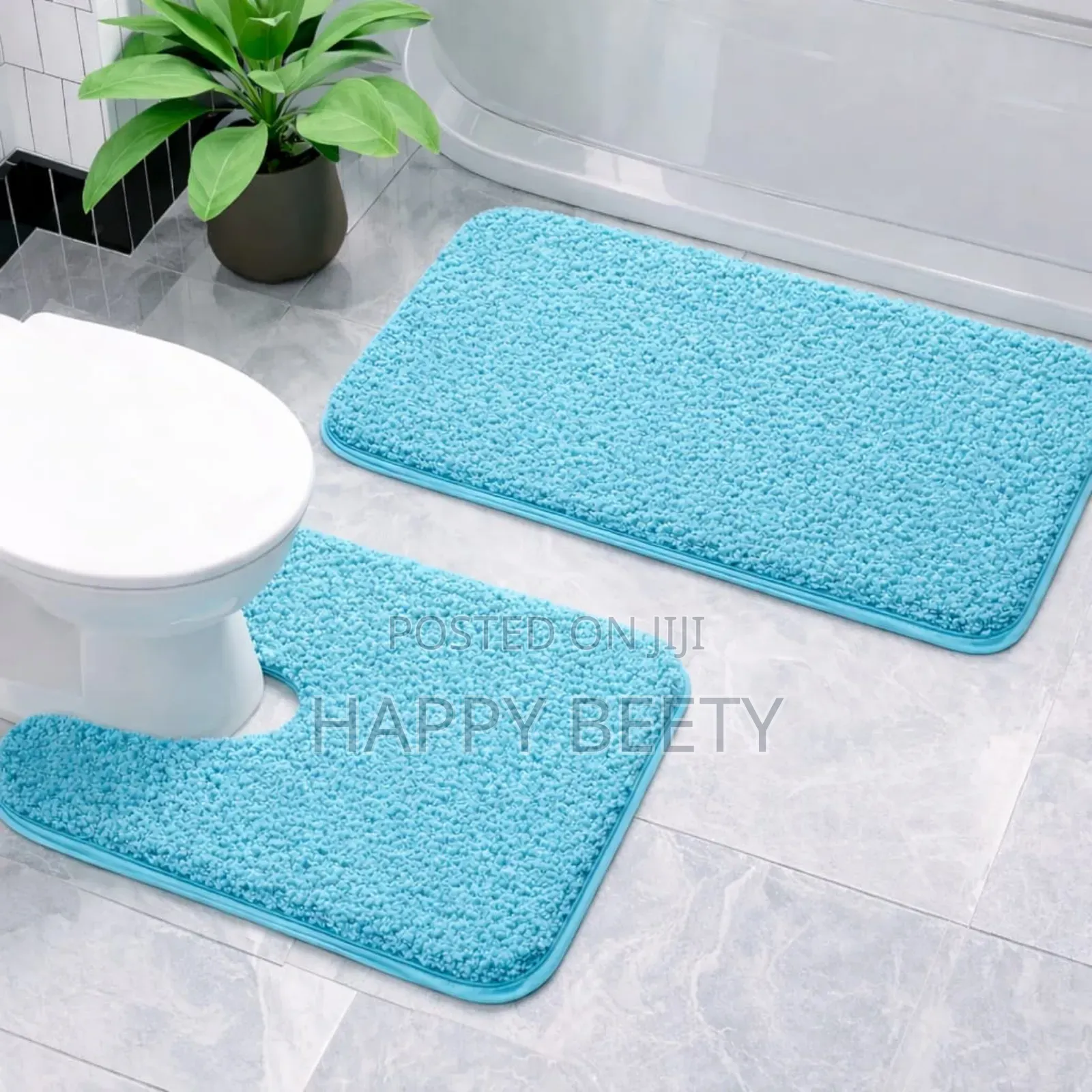 2 PCS Ultra - Soft Plush Bath Mat Set