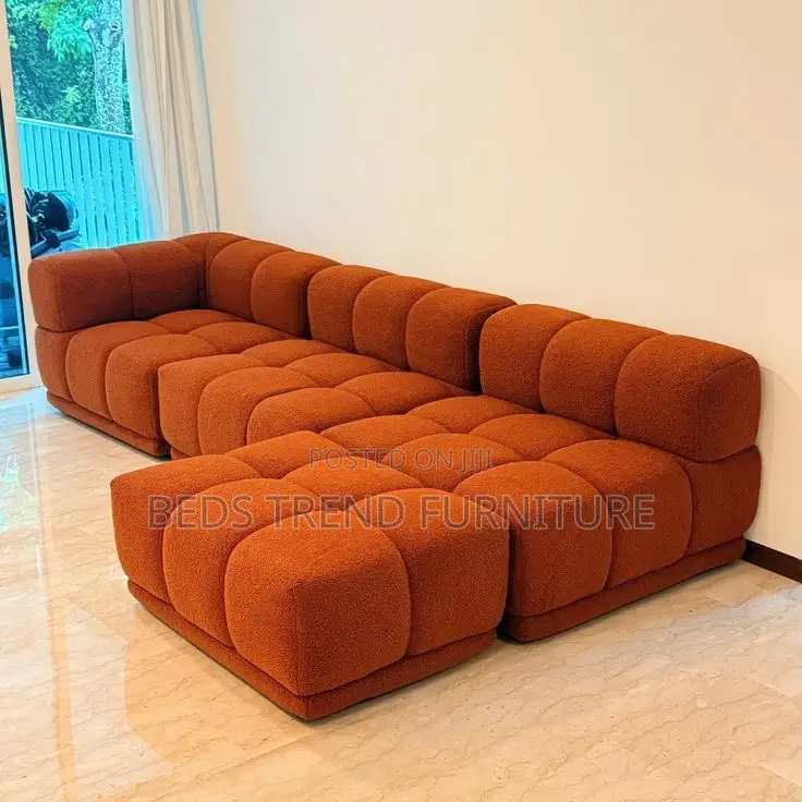 Modern Showy 6 Seater Bubble L Sofa