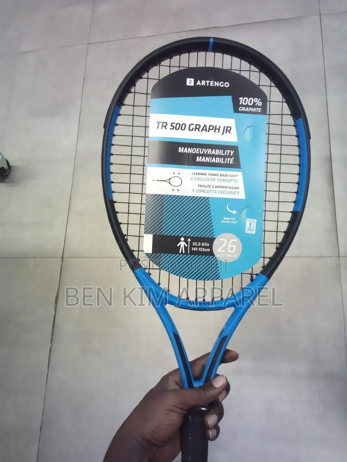 Junior Mid Level and Advancing Tennis Racket 26" Graphite Frame 245gms