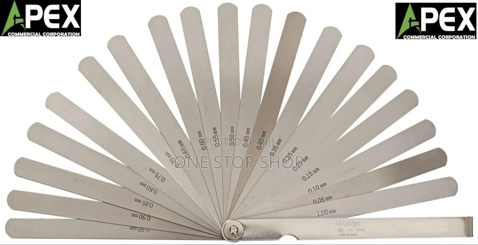20pc Set Feeler Gauge 360° Rotating Gauges