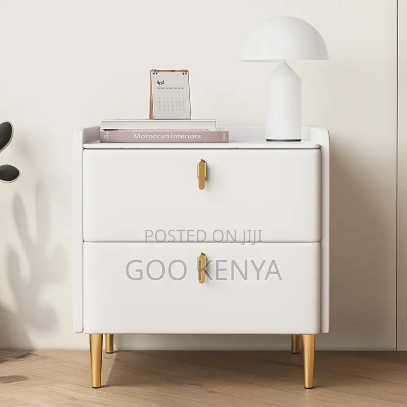 Home Cabinet; Classic Wood Bedside Cabinet With Two Functional Drawers