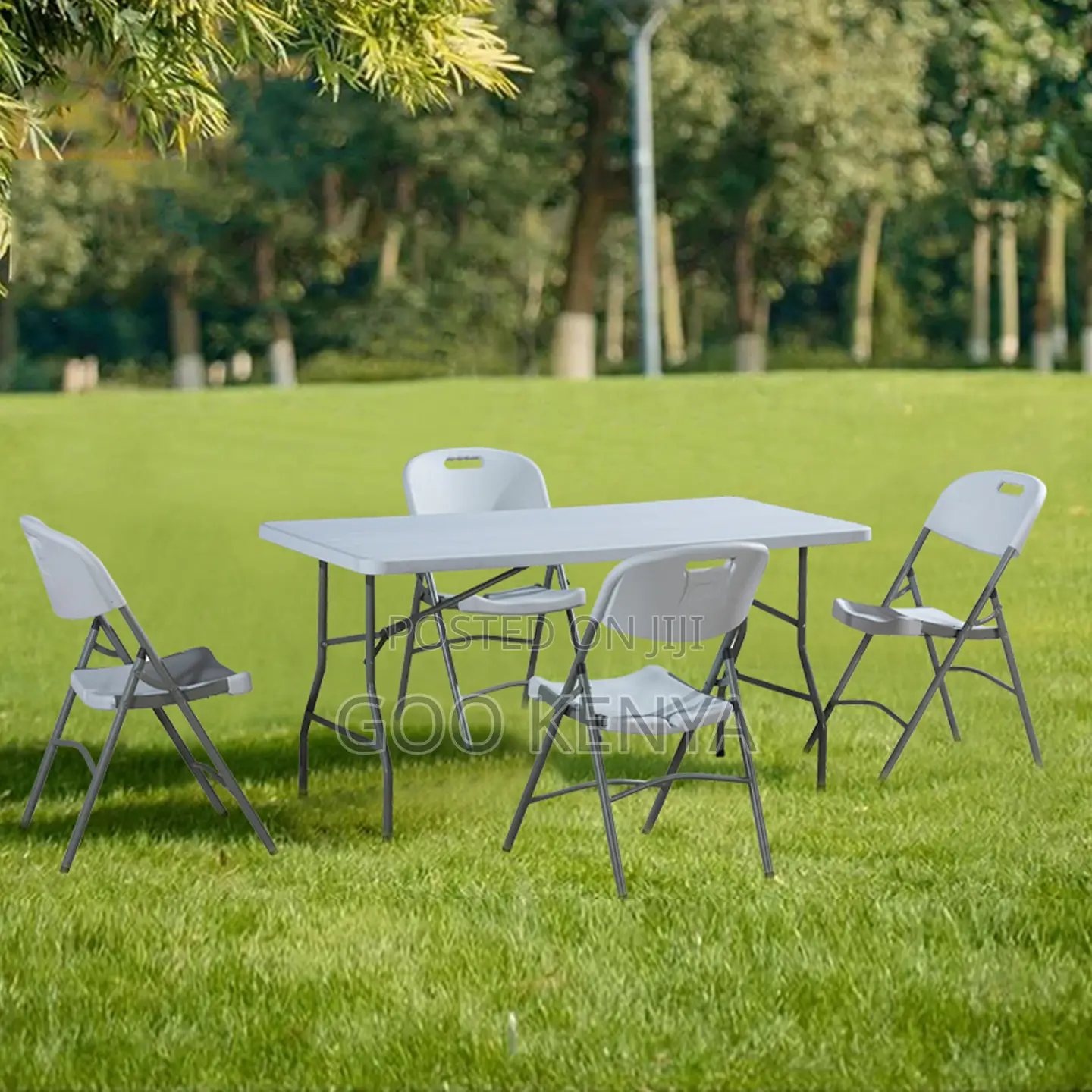 Home Table; White Foldable Patio Dining Table For Outdoor Gatherings