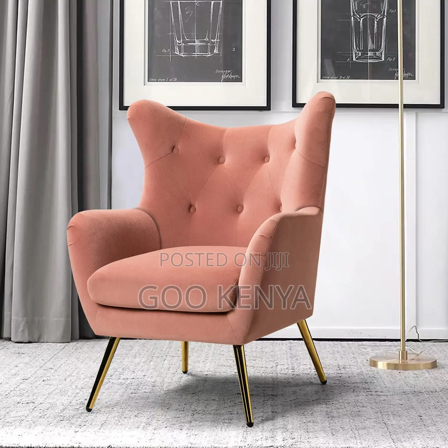 Home Chair; Fabric Accent Chair Perfect For Lounging And Relaxation