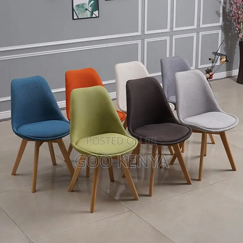 Home Chair; Plastic Dining Chair With Ergonomic Leather Padded Seating
