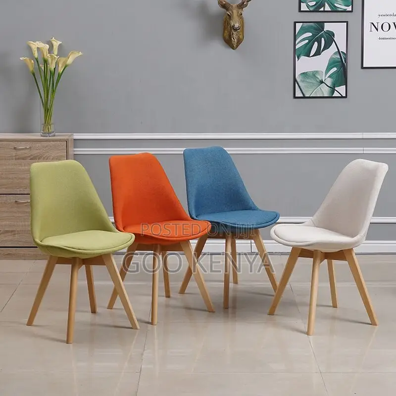 Home Chair; Plastic Dining Chair With Ergonomic Leather Padded Seating
