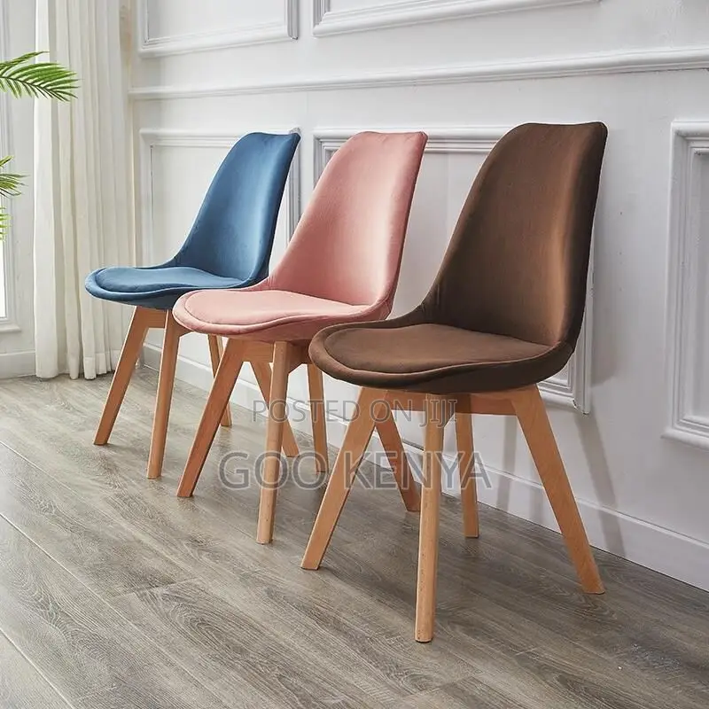 Home Chair; Plastic Dining Chair With Ergonomic Leather Padded Seating