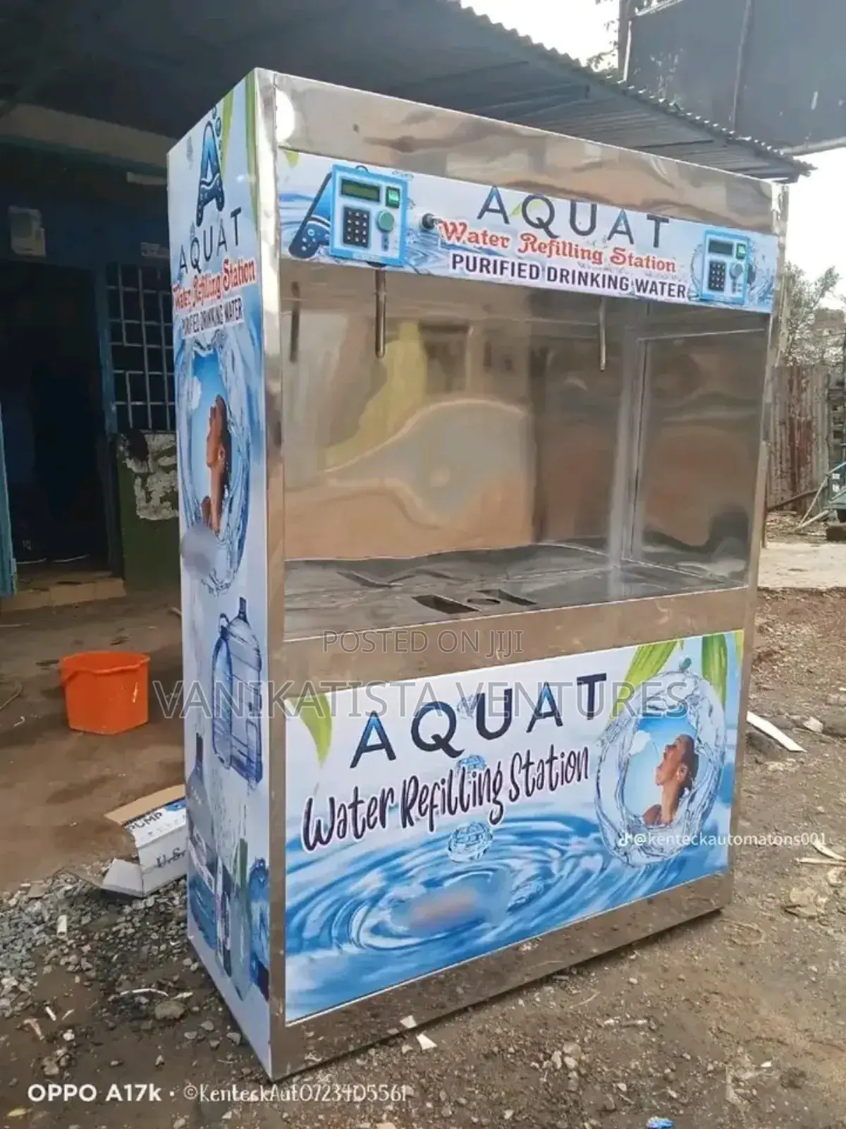 Pure Water Selling Machine, With Bottle Rinser and Automatic Vendor