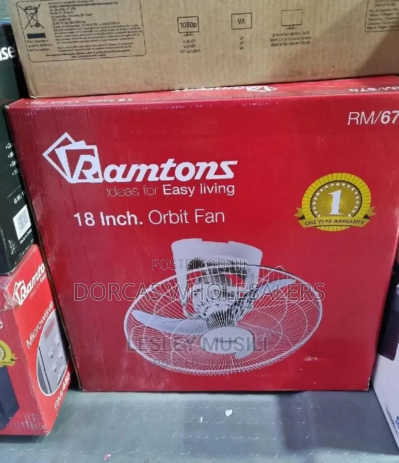 With 1year Warranty. Original Ramtons Orbit Fan