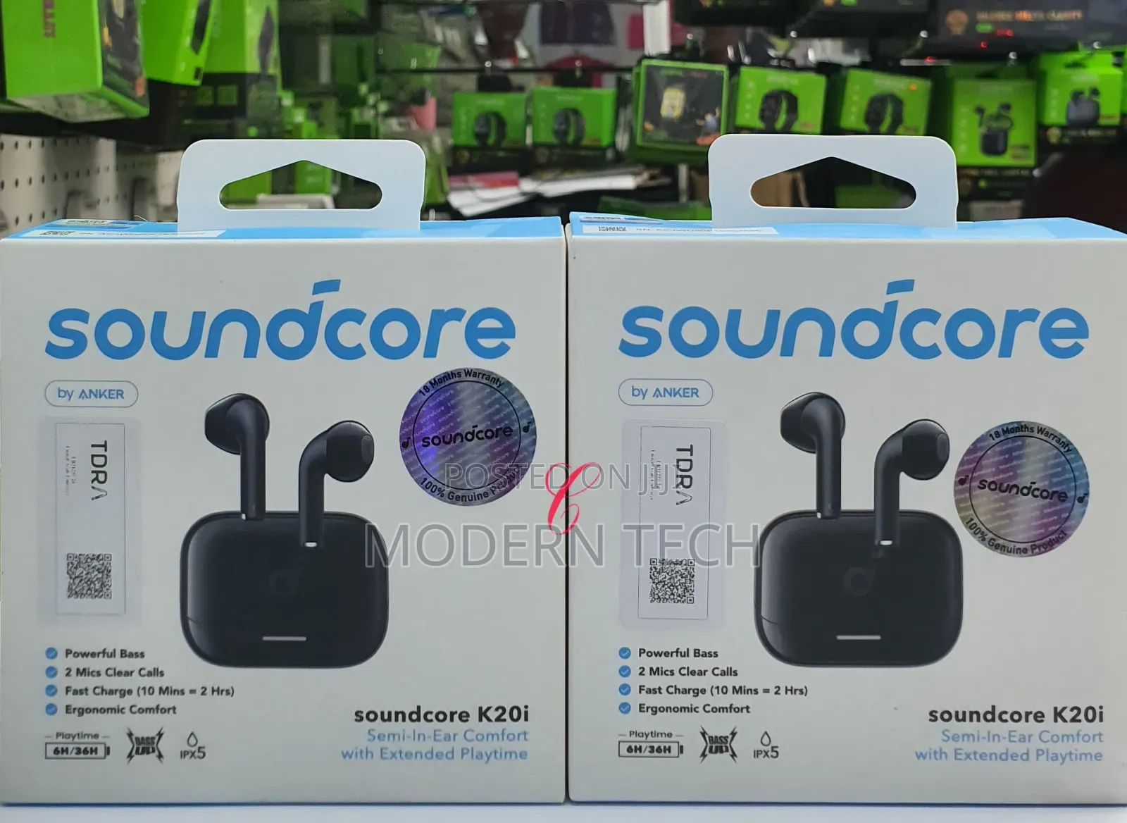 Anker Soundcore K20i Semi-in-Ear Wireless Earbuds( 36h Playtime)