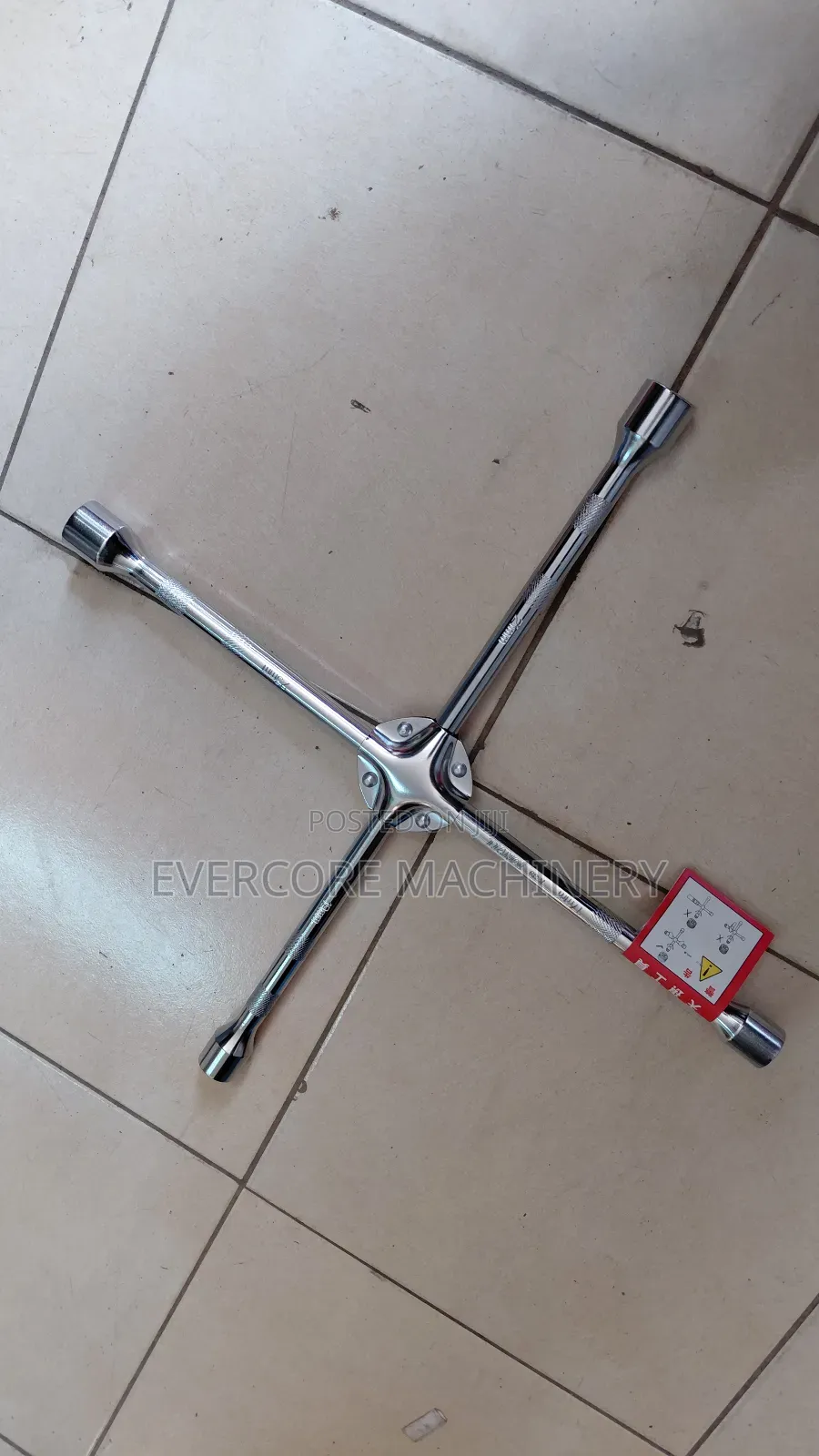 Heavy Duty Cross-Spanner With Sizes 17mm,19mm,21mm and 23mm.