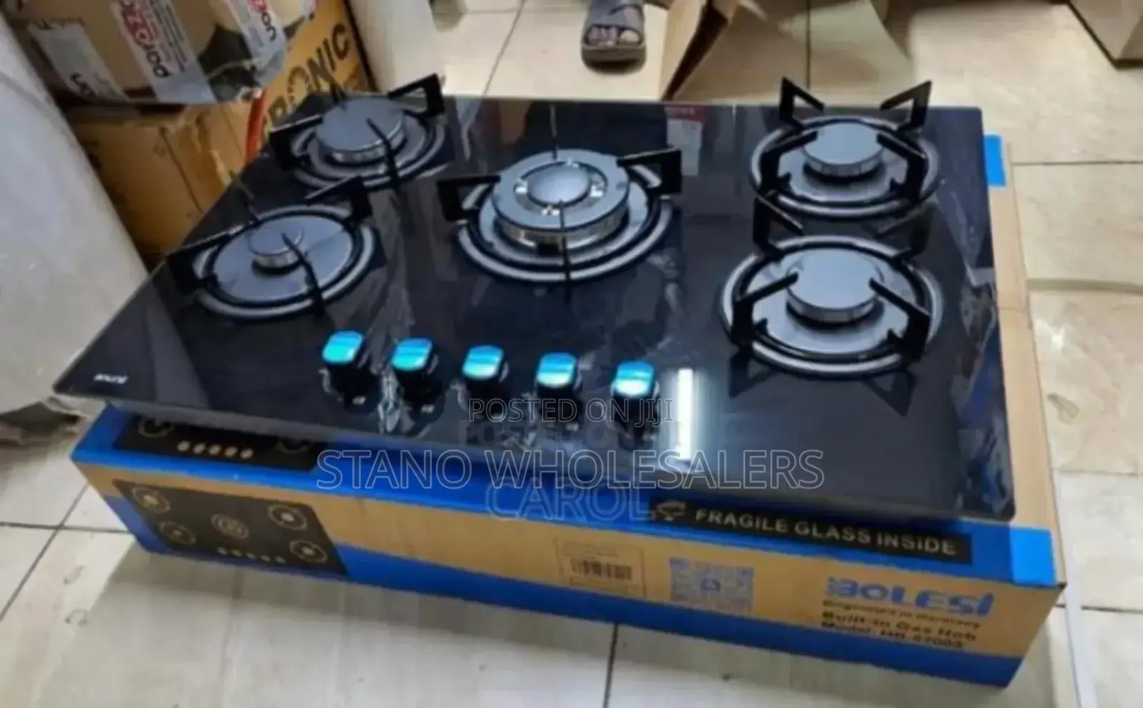 With 1year Warranty. Bolesi Five Burner Inbuilt Cooker. Modernised